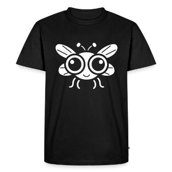 Mouche - T-shirt Premium bio Homme - noir - Devant - Nico (187cm)