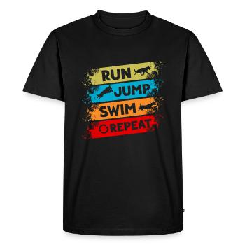 Sports nautiques pour chiens et sports nautiques pour chiens - T-shirt Premium bio Homme - noir - Devant - Nico (187cm)