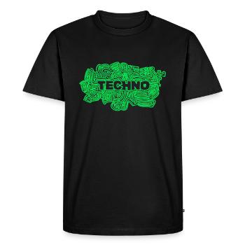 Techno Techno - T-shirt Premium bio Homme - noir - Devant - Nico (187cm)