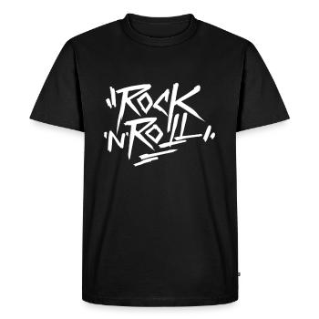 Rock N Roll - Men's Premium Organic T-Shirt - black - Front - Nico (187cm)
