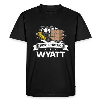 Forklift operator and forklift driver - Men's Premium Organic T-Shirt - black - Front - Nico (187cm)
