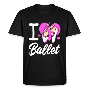Ballet Ballet Dancer - Men's Premium Organic T-Shirt - black - Front - Nico (187cm)