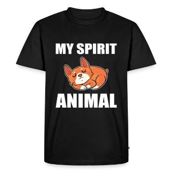 Corgi - T-shirt Premium bio Homme - noir - Devant - Nico (187cm)