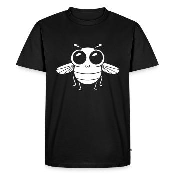 Mouche - T-shirt Premium bio Homme - noir - Devant - Nico (187cm)