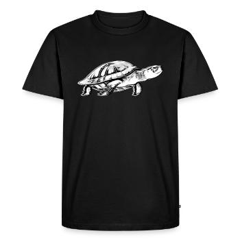 Turtle in black and white - Men's Premium Organic T-Shirt - black - Front - Nico (187cm)
