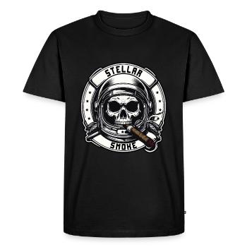 Crâne d’astronome - T-shirt Premium bio Homme - noir - Devant - Nico (187cm)