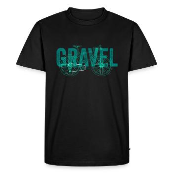 GRAVEL Fahrrad Gravelbike - Männer Premium Bio T-Shirt - Schwarz - Vorne - Nico (187cm)