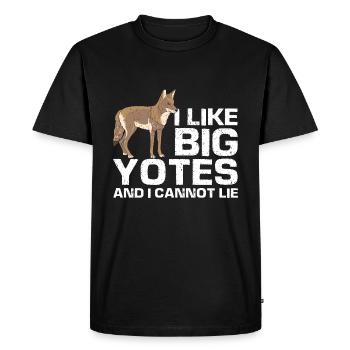 Conception de coyote pour les réacteurs de coyote - T-shirt Premium bio Homme - noir - Devant - Nico (187cm)