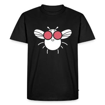 Mouche - T-shirt Premium bio Homme - noir - Devant - Nico (187cm)