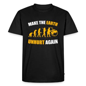 Jour de la Terre - Changement climatique - T-shirt Premium bio Homme - noir - Devant - Nico (187cm)