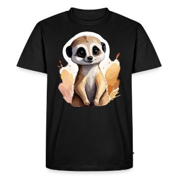 Suricates, Cool et Cool dans le désert, Mignon - T-shirt Premium bio Homme - noir - Devant - Nico (187cm)
