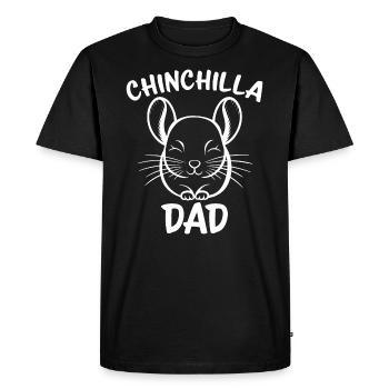 Chinchilla disant papa drôle Chinchilla cadeau - T-shirt Premium bio Homme - noir - Devant - Nico (187cm)