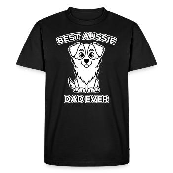 Berger australien papa drôle Aussie cadeau - T-shirt Premium bio Homme - noir - Devant - Nico (187cm)