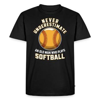 Softball Dire Sports Drôle Softball Cadeau - T-shirt Premium bio Homme - noir - Devant - Nico (187cm)