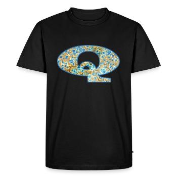 q e 243 - T-shirt Premium bio Homme - noir - Devant - Nico (187cm)