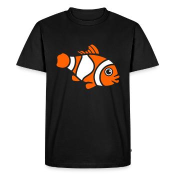 Poisson clown - T-shirt Premium bio Homme - noir - Devant - Nico (187cm)