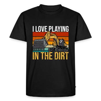 Excavator Driver Digger Excavators - Men's Premium Organic T-Shirt - black - Front - Nico (187cm)