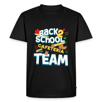 Équipe de la cafétéria de la rentrée scolaire Premier jour d’école - T-shirt Premium bio Homme - noir - Devant - Nico (187cm)