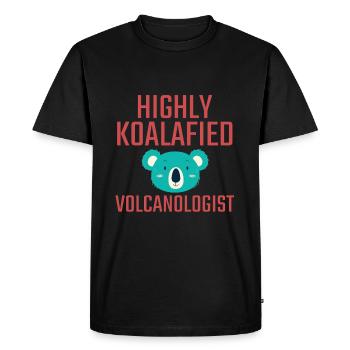 Volcanologist Koalafied Volcanology - Men's Premium Organic T-Shirt - black - Front - Nico (187cm)