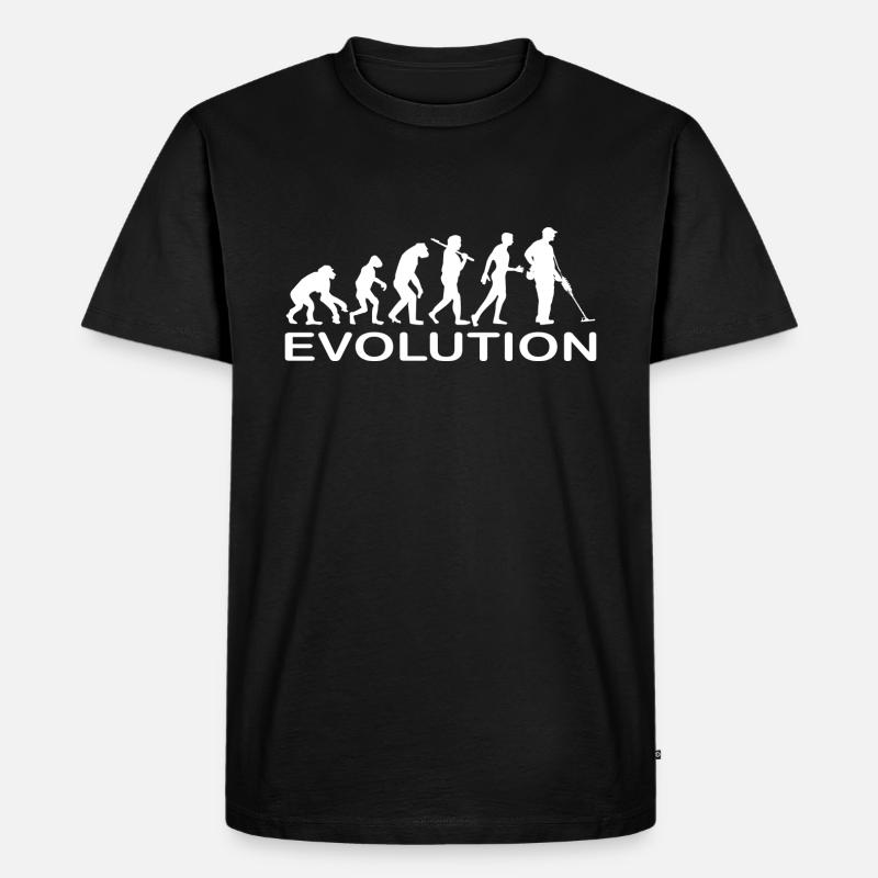 Metalldetektor Evolution - Männer Premium Bio T-Shirt - Schwarz
