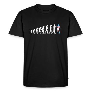 Évolution transgenre - T-shirt Premium bio Homme - noir - Devant - Nico (187cm)