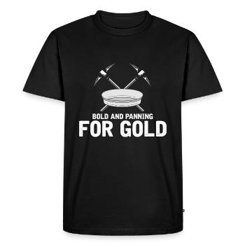 Conception de prospecteur d'or de prospecteur d'orpaillage - T-shirt Premium bio Homme - noir - Devant - Nico (187cm)