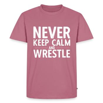 Grappling Martial Arts Wrestling - Männer Premium Bio T-Shirt - Mauve - Vorne - Nico (187cm)