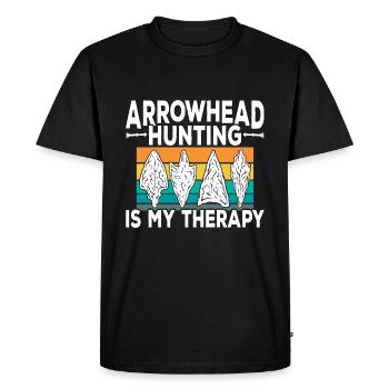 Pointes de flèches de chasse - T-shirt Premium bio Homme - noir - Devant - Nico (187cm)