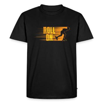 Patins à roues alignées Patins à roulettes Inline Roll On - T-shirt Premium bio Homme - noir - Devant - Nico (187cm)