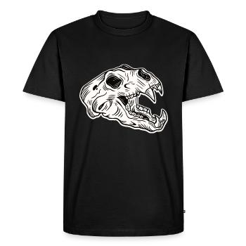 Skull Skeleton Skull Horror Cadeau d’Halloween - T-shirt Premium bio Homme - noir - Devant - Nico (187cm)