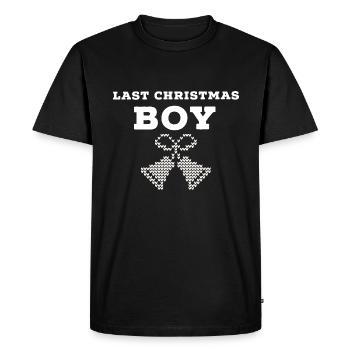 Last Christmas Boy Merry Christmas T-Shirt - T-shirt Premium bio Homme - noir - Devant - Nico (187cm)