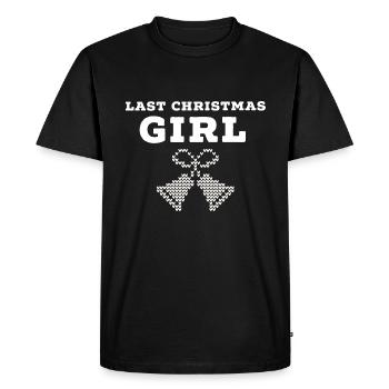 Last Christmas Girl Merry Christmas T-Shirt - T-shirt Premium bio Homme - noir - Devant - Nico (187cm)