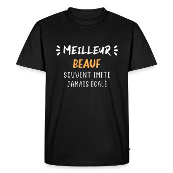 Meilleur beauf souvent imité jamais égalé - T-shirt Premium bio Homme - noir - Devant - Nico (187cm)