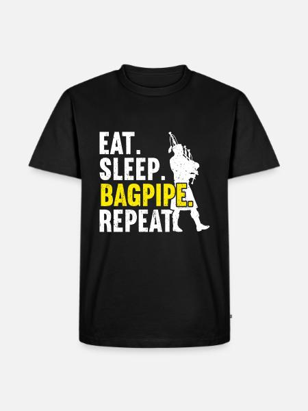 Bagpipe Bagpiper Bagpipes - Men's Premium Organic T-Shirt - black