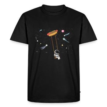 Sandwich Lover Cheese Fast Food Food Food - Men's Premium Organic T-Shirt - black - Front - Nico (187cm)