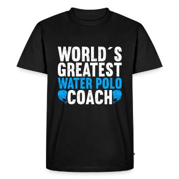 Water-polo Waterpolo - T-shirt Premium bio Homme - noir - Devant - Nico (187cm)