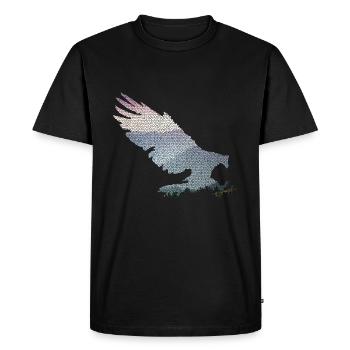 aigle - T-shirt Premium bio Homme - noir - Devant - Nico (187cm)
