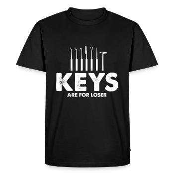 Les clés sont pour Looser Lockpicking Lock Picking - T-shirt Premium bio Homme - noir - Devant - Nico (187cm)