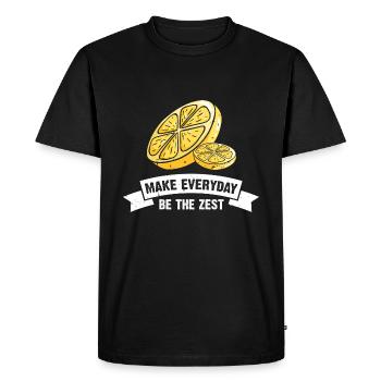 Lemon Design Lemonades Stand Boss Lemon Sale - Men's Premium Organic T-Shirt - black - Front - Nico (187cm)