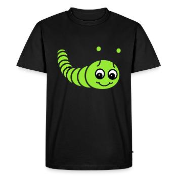 Chenilles insecte Amour petite chenille - T-shirt Premium bio Homme - noir - Devant - Nico (187cm)