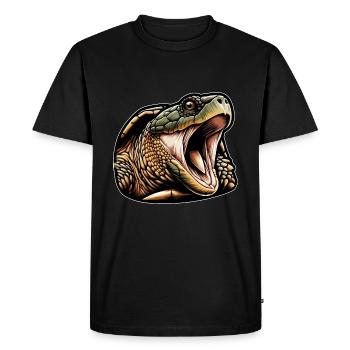 Tortues serpentines Tortues serpentines - T-shirt Premium bio Homme - noir - Devant - Nico (187cm)