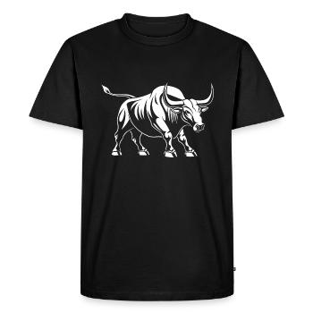 Bull - Men's Premium Organic T-Shirt - black - Front - Nico (187cm)