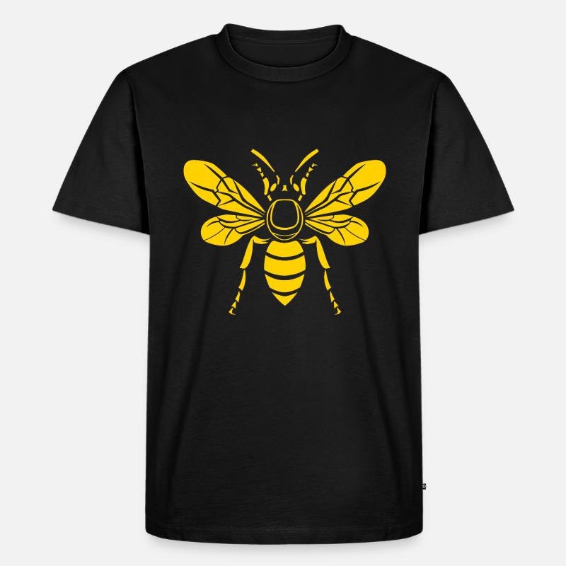 Wespe - Männer Premium Bio T-Shirt - Schwarz