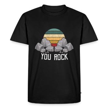 Collecteurs minéraux et ventilateur de minéraux de minerais - T-shirt Premium bio Homme - noir - Devant - Nico (187cm)