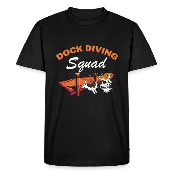 Dock Diving Design for Dog Jumping and Dock Dog - Men's Premium Organic T-Shirt - black - Front - Nico (187cm)