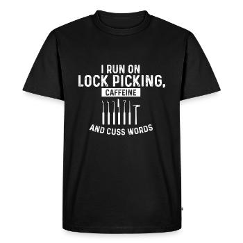 Verrouiller la cueillette du café et la conception des jurons - T-shirt Premium bio Homme - noir - Devant - Nico (187cm)