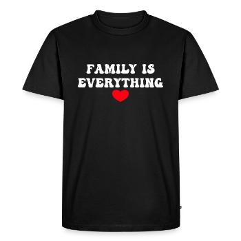 Family is Everything, Familie Herz - Men's Premium Organic T-Shirt - black - Front - Nico (187cm)