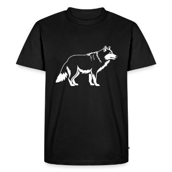 loup - T-shirt Premium bio Homme - noir - Devant - Nico (187cm)
