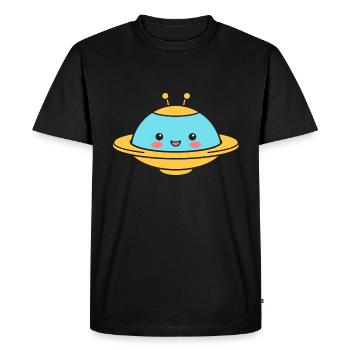 soucoupe volante - T-shirt Premium bio Homme - noir - Devant - Nico (187cm)