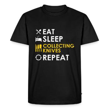 Knife Maker Knife Collector Design Knife Fan - Men's Premium Organic T-Shirt - black - Front - Nico (187cm)